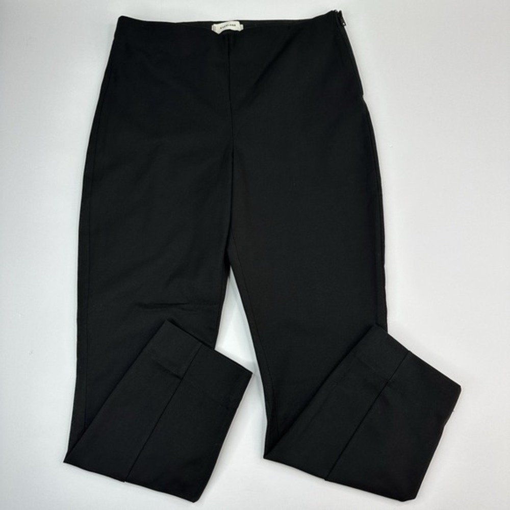 Everlane Womens Black Side Zip Bi-Stretch Work Pant High Rise Tapered Leg Size 8